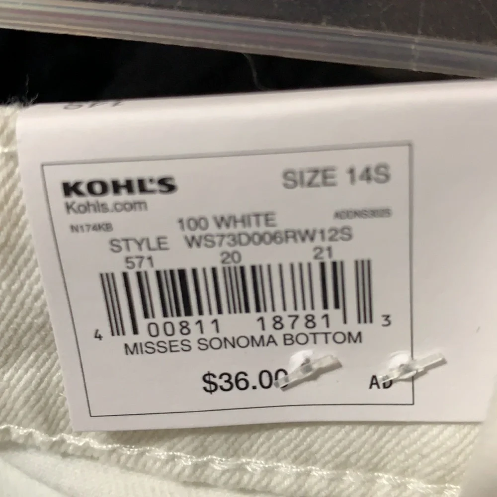 New with tags White denim slacks. - Picture 6 of 7